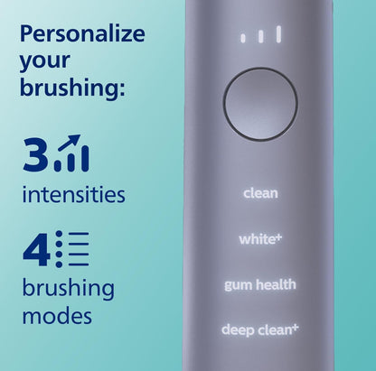 Philips Sonicare DiamondClean Smart 9300 Elektriese Tandeborsel, Soniese Tandeborsel met Toepassing, Druksensor, Borselkopbespeuring, 4 Borselmodusse en 3 Intensiteitsvlakke -Grys, Model HX9903/45