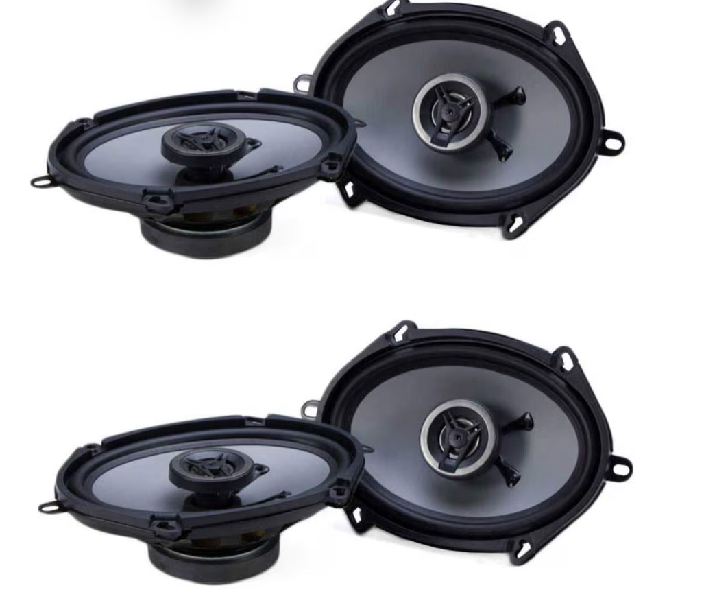 Crunch CS-5768CX 5x7 / 6x8" 250 Watt Volreeks 2-Rigting 4 Ohm Koaksiale Motorluidsprekers (2 Pak)