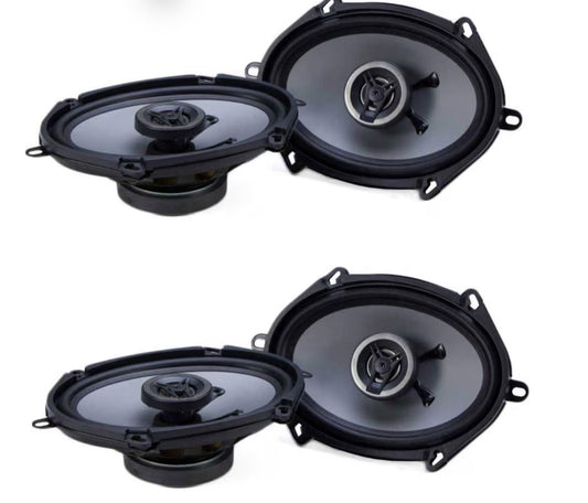 Crunch CS-5768CX 5x7 / 6x8" 250 Watt Volreeks 2-Rigting 4 Ohm Koaksiale Motorluidsprekers (2 Pak)
