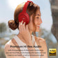 HT2 Hybrid Active Noise Cancelling Headphones, Wireless Over Ear Bluetooth Headset, 60H Playtime - Red
