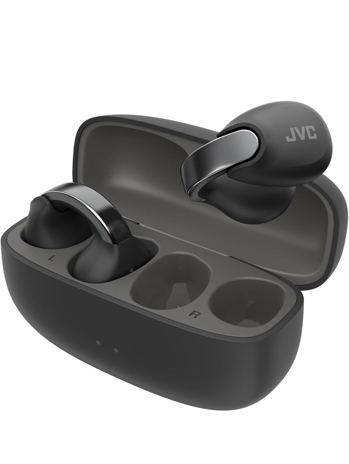 JVC Nearphones Oopoor Ware Draadlose Oorfone - Oopoor-oorknoppies - Bluetooth 5.3-24H Speeltyd - IPX4 Waterbestand - Ingeboude Mik - Bewustheid & Gemak - Oorknip-oorknoppies - HANP1T