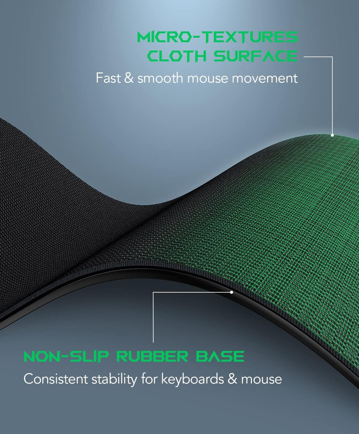 Black Shark Gaming Mouse Pad Desk Mat 47.2” x 23.6”, Oversized Large Desk Pad Manta P4 , Non-Slip - NEW