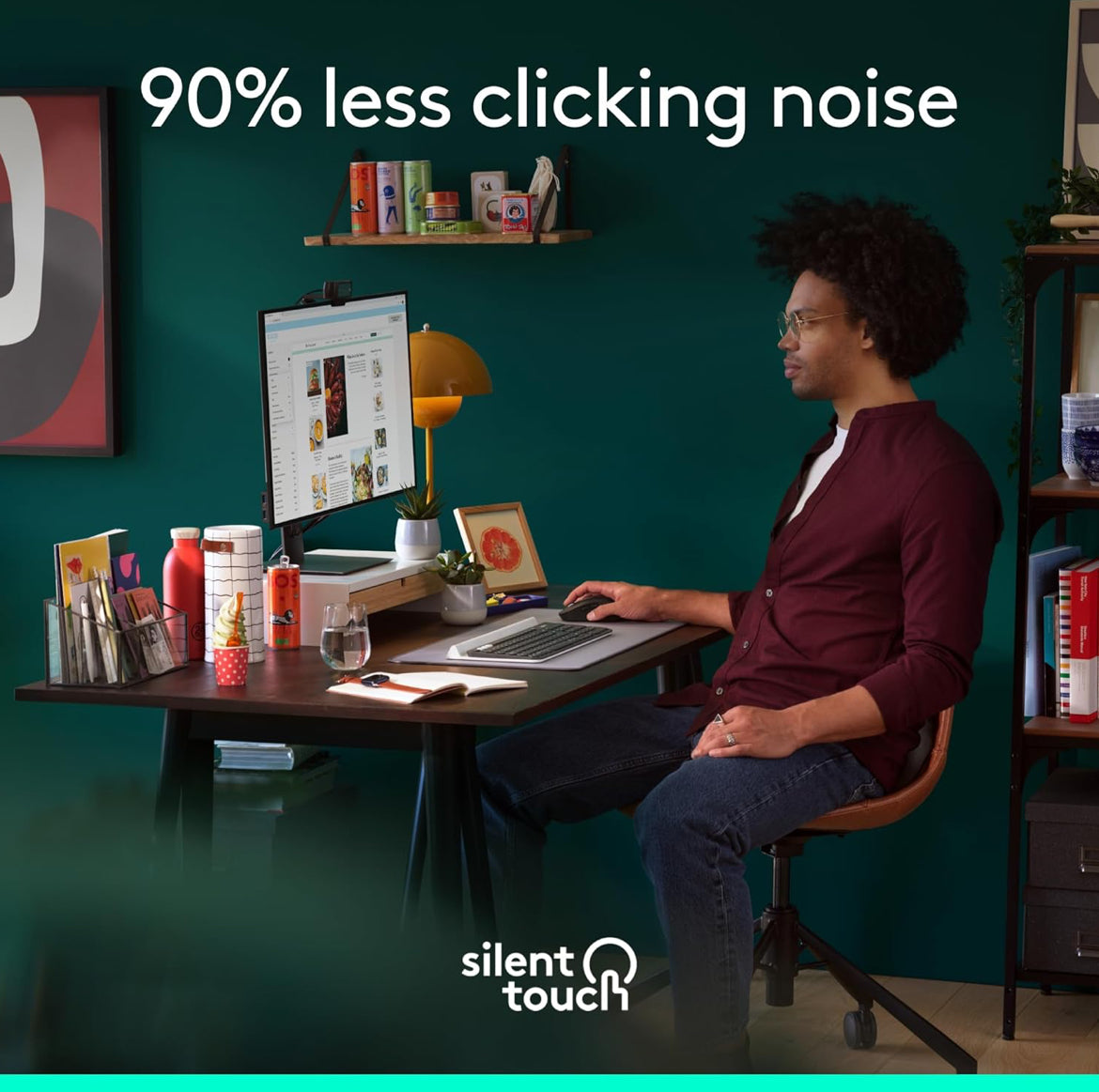 Logitech Wireless Muis Signature M650 L Volgrootte - Groot Hande, Stil Klieks, Aanpasbare Knoppies, Bluetooth, rekenaar/Mac/Chromebook - Klassieke Rooi, Regshandig, Groot