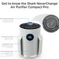 Shark NeverChange Air Purifier Compact Pro, Long-Lasting HEPA-Exceeding Filtration - DOVE