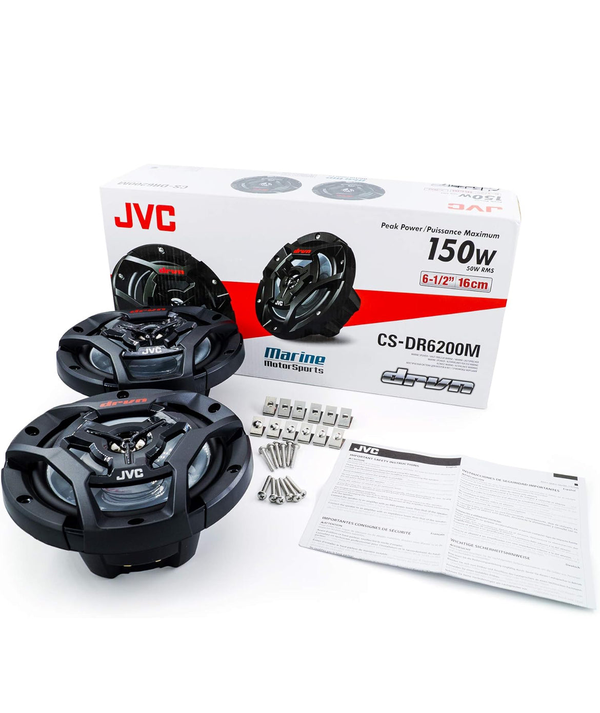 JVC CS-DR6200M Marine Luidspreker 6.5" 2-rigting Swart