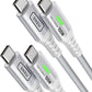 INIU USBC to USBC Cable, [6.6ft, White] 2-Pack USB C to C Fast Charging Cable for iPhone 16 15 Galaxy S23 S21 A71, MacBook, iPad, and More
