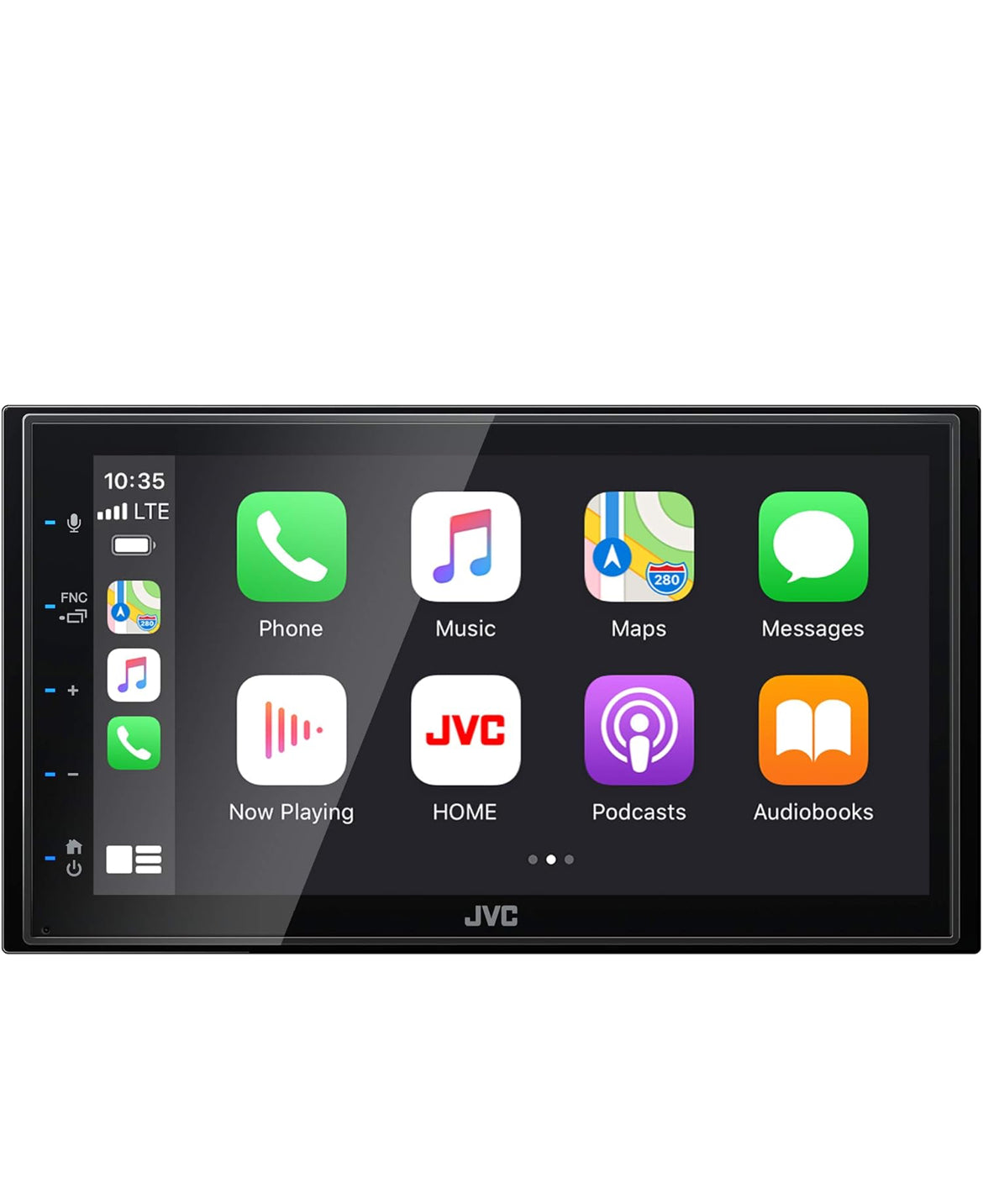 JVC KW-M560BT Apple CarPlay Android Auto Multimediaspeler met 6.8" Kapasitiewe Raakskerm, Bluetooth Oudio en Handvrye Oproepe, MP3-speler, Dubbel DIN, 13-band EQ, SiriusXM, AM/FM Motorradio