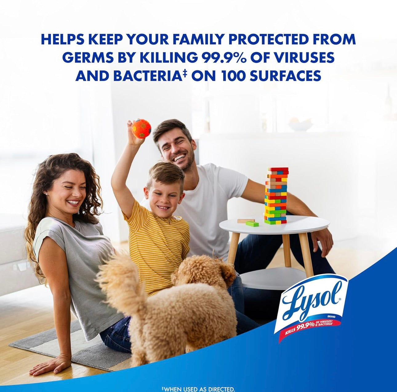 Lysol Ontsmettingssproei, Saniterende en Antibakteriese Sproei, Vir Ontsmetting en Ontgeuring, Vroeë Oggendbries, 1 Tel, 370 ml elk, Verpakking mag verskil