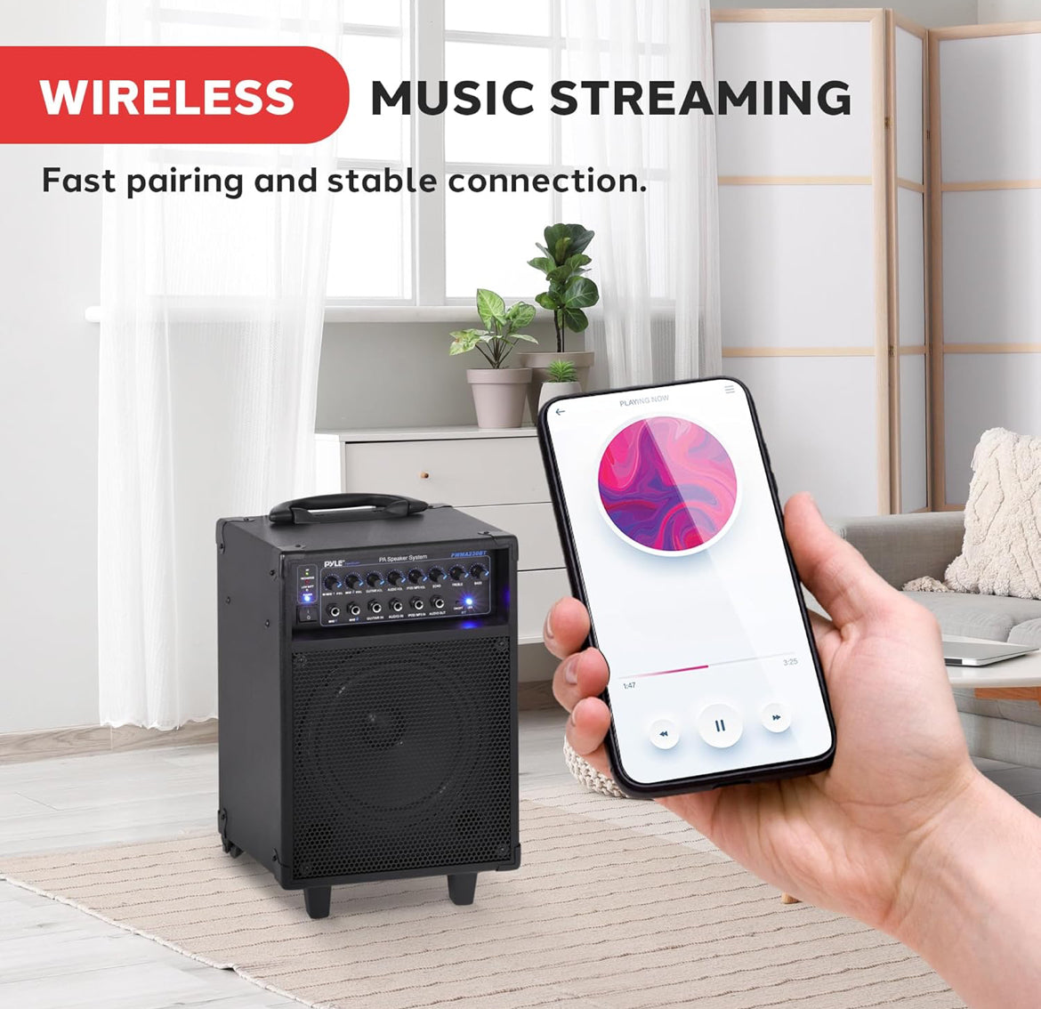 Draadlose Draagbare PA-stelsel-400W Bluetooth-versoenbare Herlaaibare Battery-aangedrewe Buiteklankstereo-luidspreker-mikrofoonstel met handvatsel, wiele-1/4 tot AUX, RCA-kabel