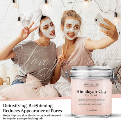 Suiwer Himalaja-kleimodderbehandeling vir die gesig en liggaam – afskilferende en akneebevegtingmasker – verminder die voorkoms van porieë (280 g)