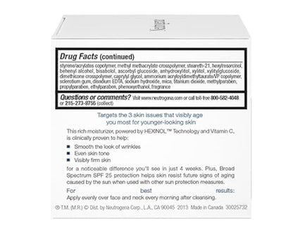Neutrogena Triple Age Repair Gesigbevogtiger met Hexinol Vitamien C (SPF 25) Verminder sigbaar Rimpels & Maak Vel Stewiger (1.7 oz)