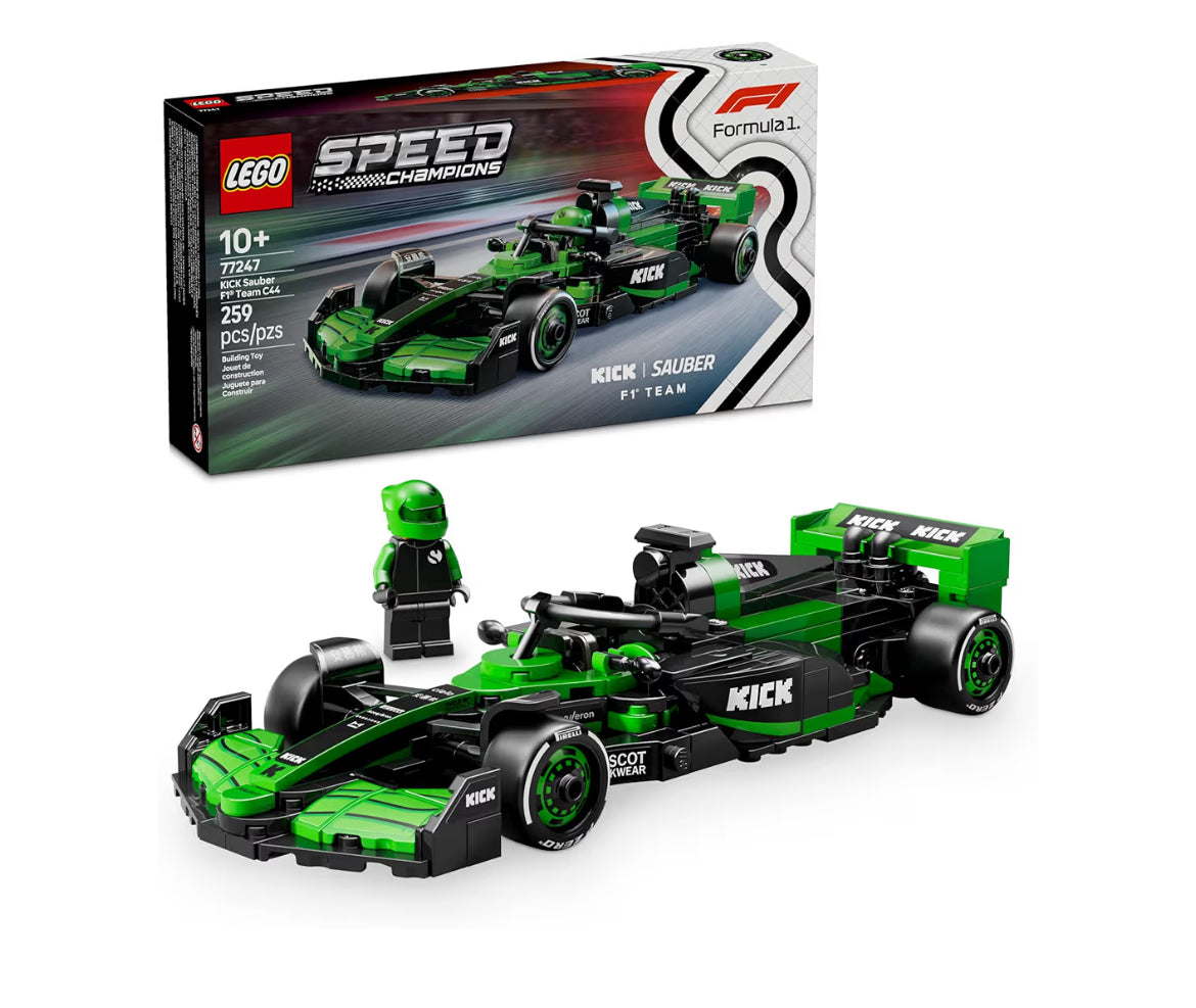 LEGO Speed Champions Kick Sauber F1-span C44-renmotortjie – Boustel vir kinders