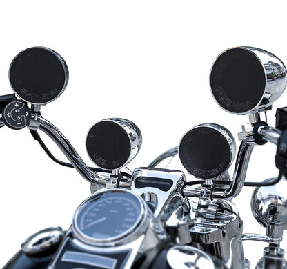 Motorcycle Bluetooth Speakers 4-Speaker Waterproof Audio System
4.25 Inch Full-range Speakers, 1600W Peak Power, Bluetooth/USB/AUX/FM Radio, Subwoofer Output, Fits 7/8-1.25 inch handlebars