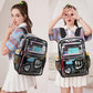 Clear Backpack for Girls Women Transparent Kids Elementary College School Bag Travel Laptop Backpacks Large Bookbags (Black)