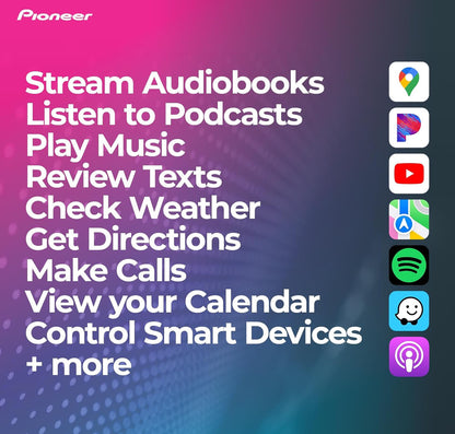 Pioneer DMH-WT8600NEX 10.1" HD Touchscreen Floating Display Car Stereo
Digital Multimedia Receiver, Wireless CarPlay & Android Auto, Amazon Alexa Built-In, Bluetooth, FLAC, Backup Cam, HD Radio