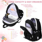 Backpack for Girls Laptop Backpacks 15.6 Inch College Cute Bookbag Anti Theft Primary Elementary School Bag Casual Daypack for Students Teens Girl Women (Black)