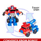 Transformers Playskool Heroes Rescue Bots Optimus Prime, 4.5-Inch Action Figure, Kids Converting Robot Toy, Ages 3+