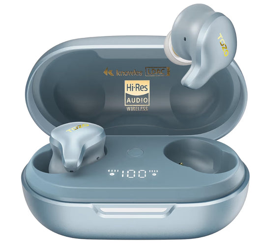 Golden X1 Wireless Earbuds Balanced Armature Driver and Hybrid Dynamic OrigX Pro, LDAC & Hi-Res Audio Wireless, Noise Cancellation - Blue