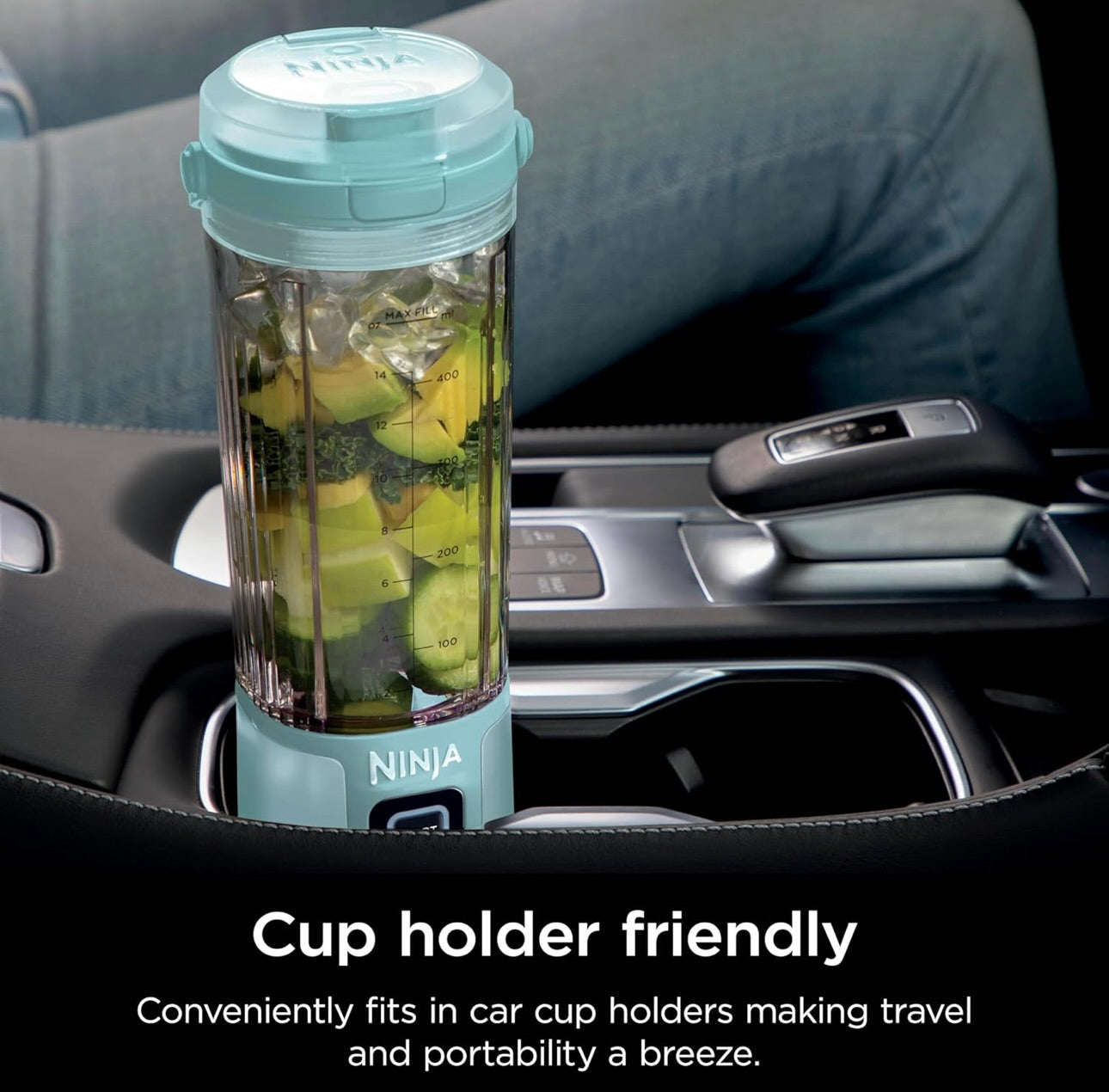 Ninja Blast Portable Blender, Cordless, 18oz. Vessel, Personal Blender For-Shakes and Smoothies- Tinted Aqua, BC151AQ