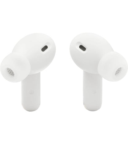 JBL Vibe Beam 2 - Ware Draadlose Geraasonderdrukking-Oorfone met Suiwer Bas Klank & Slim Omgewingsklank Tegnologie, 4 mikrofoon vir Kristalhelder Oproepe, tot 40 ure speeltyd, IP54 Stof- & Waterbestand (Wit)
