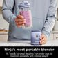 Ninja Blast Max, Portable Blender + Twist & Go, Personal Smoothie, Blend, Ice Crush, 3 Programs, Cordless, 22 oz - LAVENDER