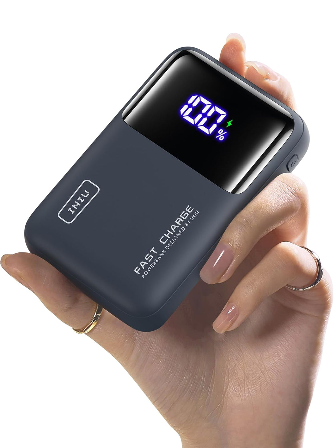 INIU Kragbank, 20000mAh 65W Ultra Klein USB C Skootrekenaar- & Foon Draagbare Laaier, Vinnige Laai Vlug Seereis Gesinsuitstappie Toebehore Batterybank vir Universiteitstudente Reisigers Seuns Dogters, Blou