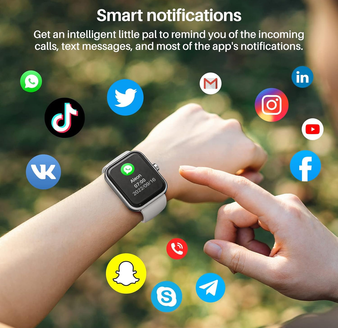 S2 44mm Smart Watch Alexa Built-in Fitness Tracker w/ Heart Rate and Blood Oxygen Monitor, Waterproof HD Touchscreen - Space Gray
