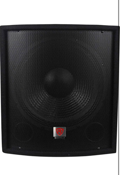Rockville SBG1158 15" 800W Passiewe Pro DJ Subwoofer, MDF-kas/paalmontering, Swart