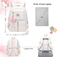 Backpack for Girls Laptop Backpacks 15.6 Inch College Cute Bookbag Anti Theft Primary Elementary School Bag Casual Daypack for Students Teens Girl Women (Beige)