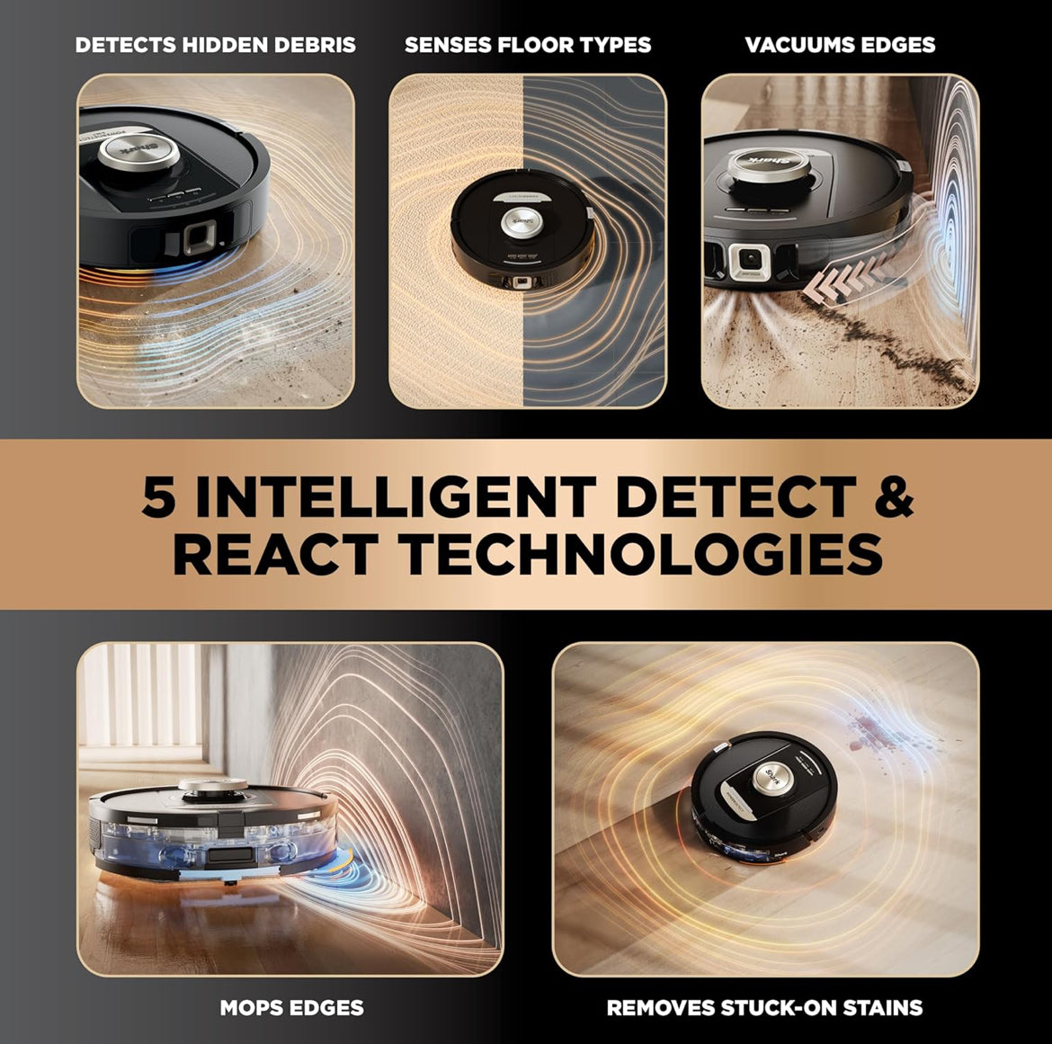 Shark Robot Vacuum & Mop Combo, PowerDetect NeverTouch Pro, Self-Emptying - NEW