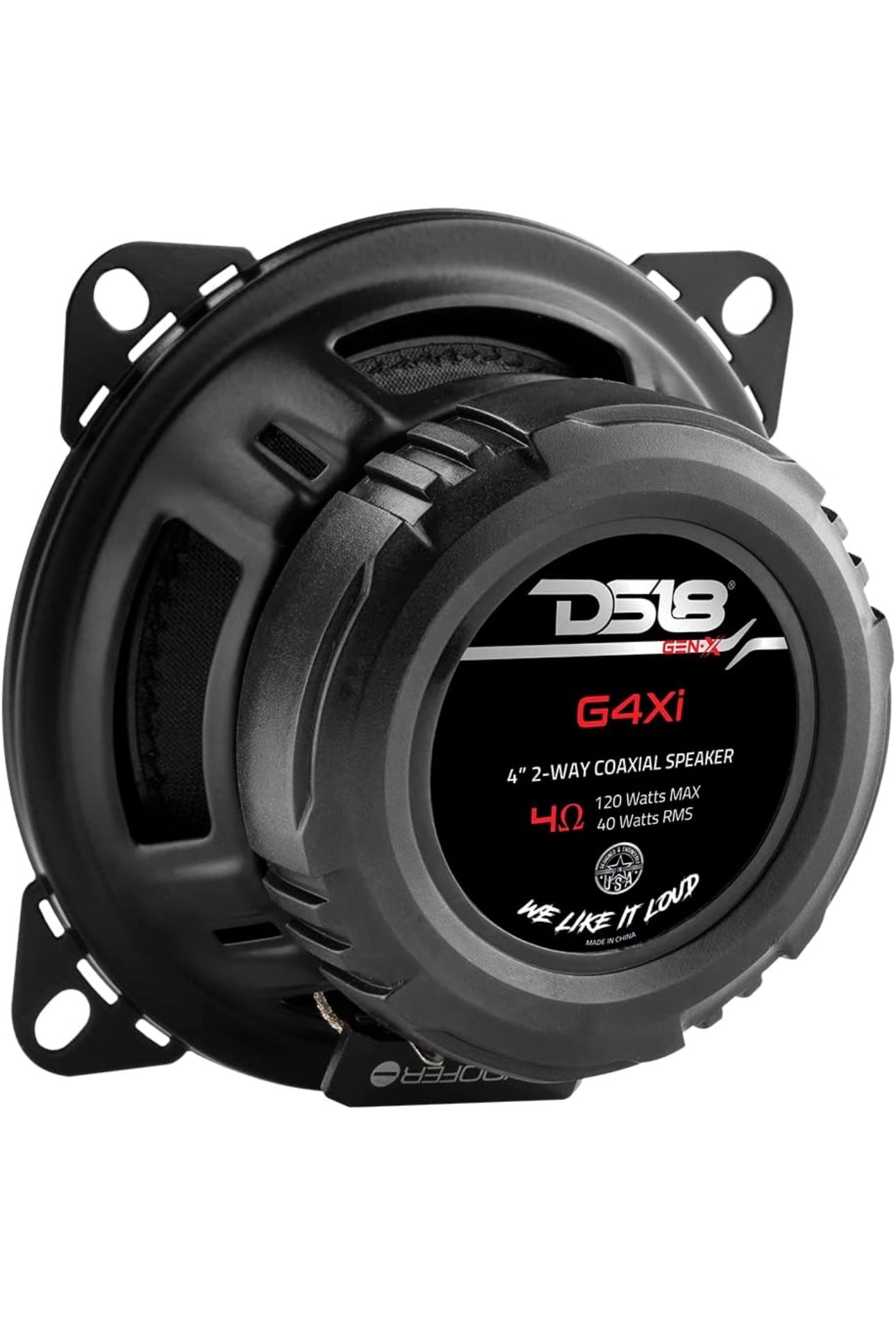 DS18 G4Xi GEN-X 4" 2-Way Coaxial Speakers 120 Watts Max Power 4-Ohm - PAIR