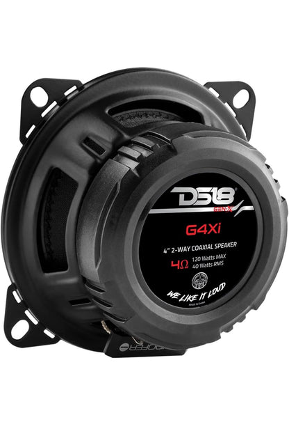 DS18 G4Xi GEN-X 4" 2-rigting Koaksiale Luidsprekers 120 Watt Maksimum Krag 4-Ohm - PAAR