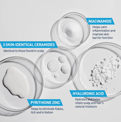 CeraVe Hydrating Anti Dandruff Sjampoe en Opknapper Stel, Pyrithione Zinc Behandeling met Ceramides, Hialuroonsuur & Niasinamied
