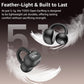 Open Ear Clip Earbuds, Lightweight Comfort 40H Play BT w/ Smart Digital Display - Black