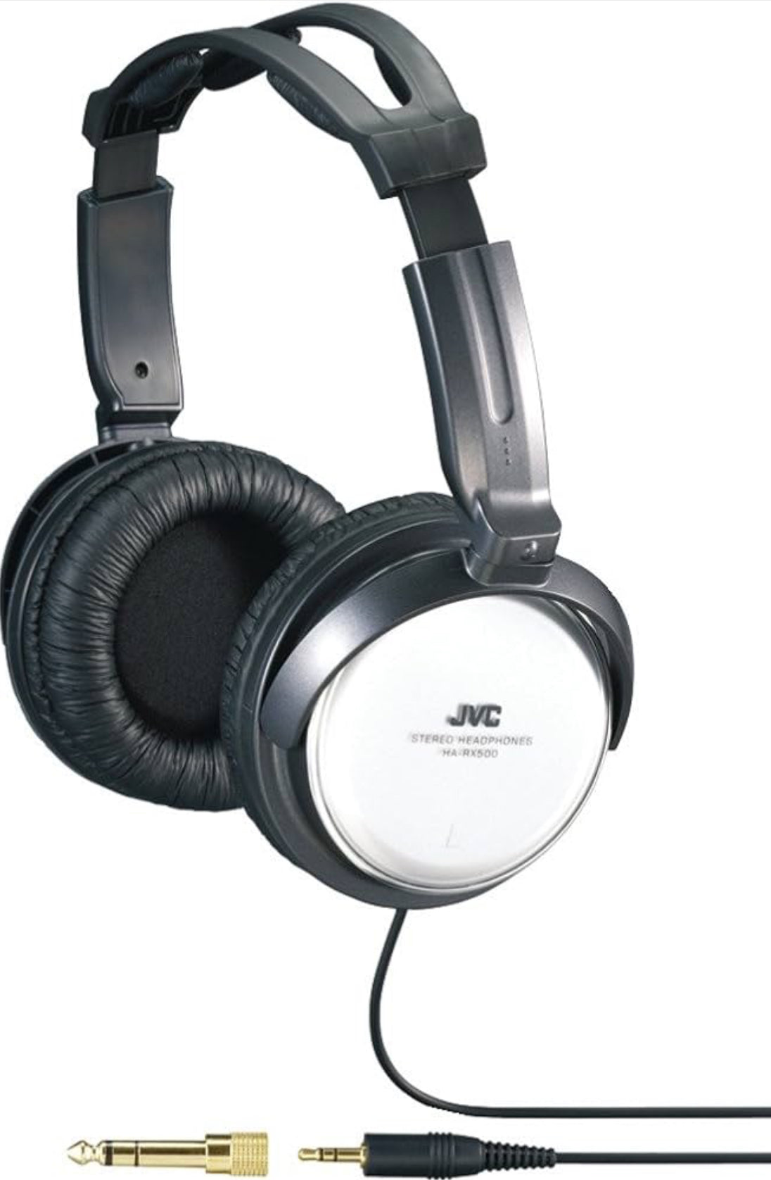 JVC HARX500 Volgrootte Oorfone (Silwer)