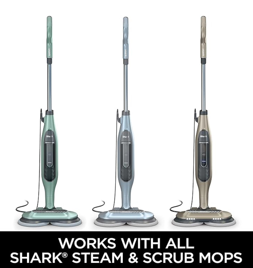 Shark Steam & Scrub Dirt Grip Soft Scrub & Dusting Washable Pads, Fully Reusable - Grey