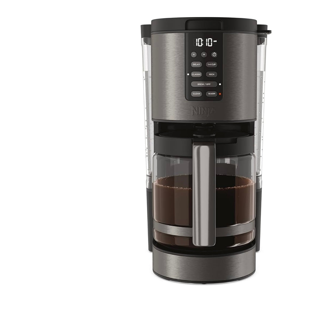 Ninja | Coffee Maker 14-Cup Glass Carafe Programmable - Includes Adjustable Warming Plate - Black Stainless Steel