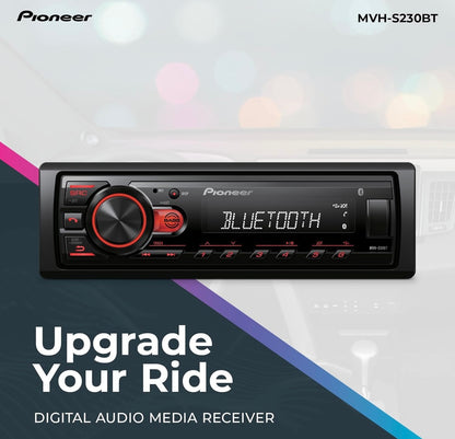 Pioneer MVH-S230BT Bluetooth-motorstereo met USB-ingange, slimfoonkonnektiwiteit, handvrye oproepe