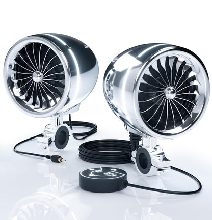 4 Inch Motorcycle Bluetooth Speakers Waterproof Radio Audio System
300W Speakers, LED Ring, Built-in Amplifier, USB/AUX,Wired Control, Great for Harley, ATV, scooters 4-Wheeler