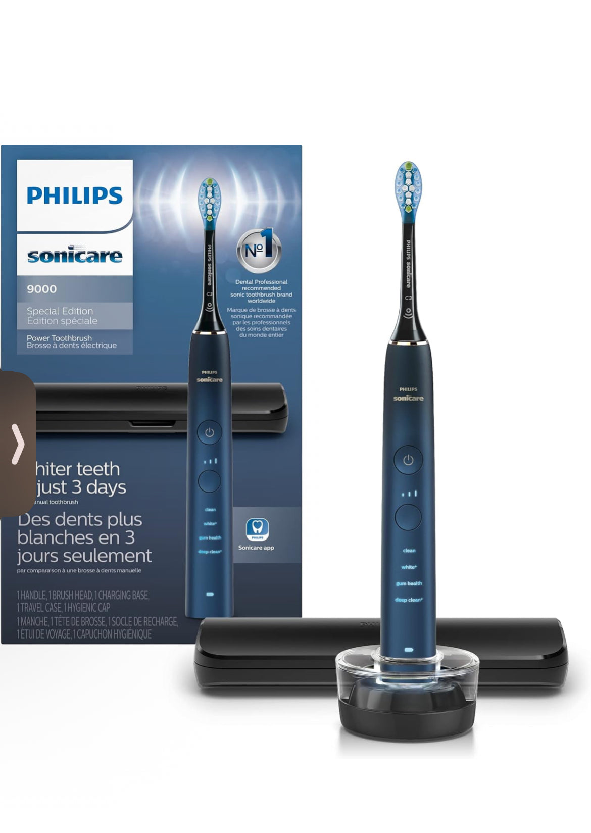 PHILIPS Sonicare 9000 Special Edition Herlaaibare Tandeborsel - Blou/Swart (HX9911/92)