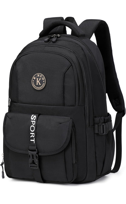 College Backpack, Travel Laptop Backpacks, Large Kids School Bag for Teens Girls Boys Students Bookbag Fit for 15.6 Inch Computer Waterproof Business Work Back Pack for Women Men Daypack Black
