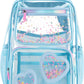 Clear Backpack for Girls Women Transparent Kids Elementary College School Bag Travel Laptop Backpacks Large Bookbags (Blue)