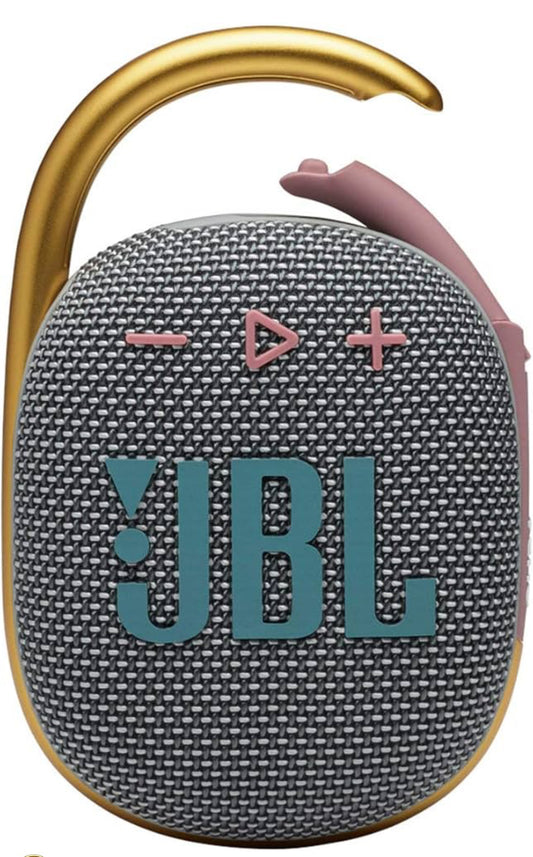 JBL Clip 4 - Portable Mini Bluetooth Speaker, IP67 waterproof and dustproof, 10 hours of playtime - (Grey)