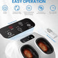 Foot Massager Machine with Heat Shiatsu Foot Massager for Plantar Fasciitis Cordless Control, Up to Size 14 (White)