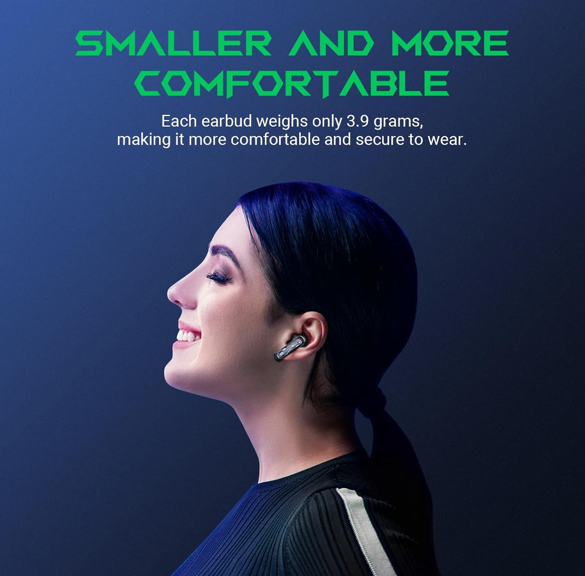 Black Shark True Wireless Earbuds In-Ear Headphones for Android/Cell Phone/Computer/Gaming