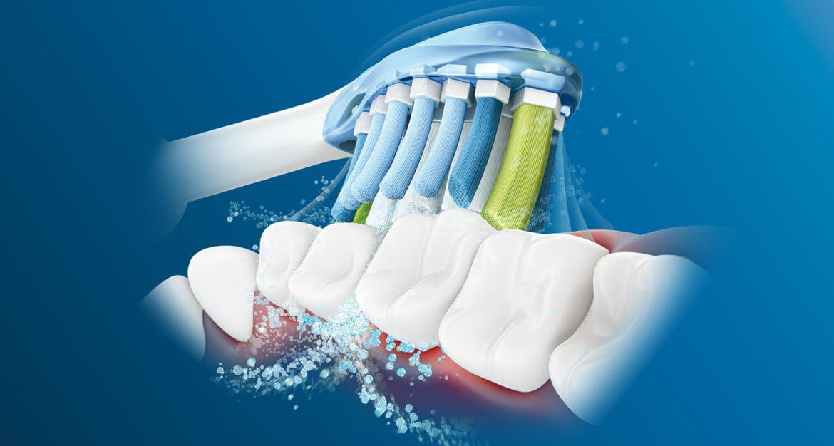 Philips Sonicare Egte Tandeborselkop Verskeidenheidpak, C3 Premium Plaque Control en C2 Optimal Control, 3 Borselkoppe - Wit
