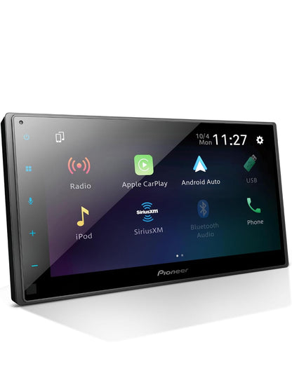 Pioneer 6.8" Capacitive Touchscreen Double Din Car StereoDigital Multimedia Receiver, Wireless Apple CarPlay & Android Auto, Bluetooth, Backup Camera, FLAC, Short Chassis, HD Radio
