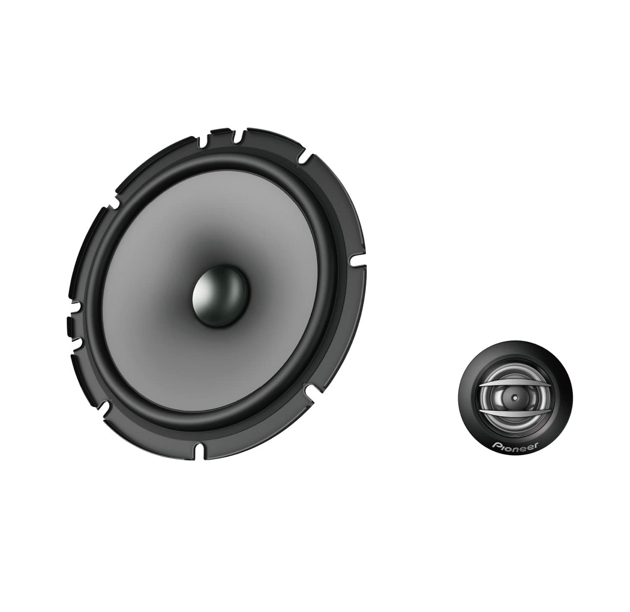 PIONEER TS-A652C, 2-rigting motorluidsprekers, volle omvang, helder klankgehalte, maklike installasie en verbeterde bassreaksie, 6.5” luidsprekers