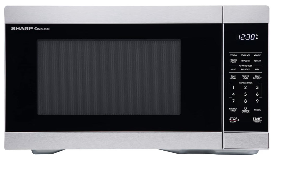 Sharp SMC1162KS 1.1 cu. ft. 1000W Stainless Steel Countertop Microwave Oven
Removable 12.4" Carousel Turntable