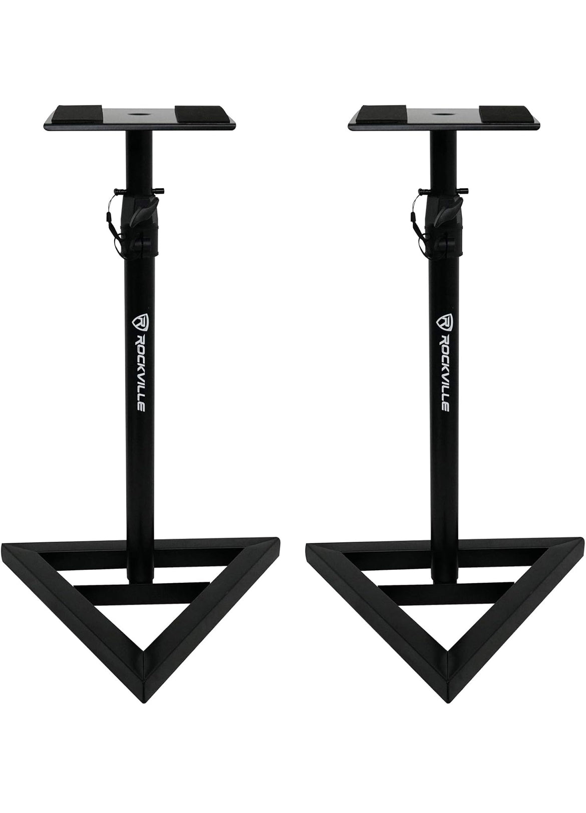 Rockville (2) 5.25" 250w Powered Studio Monitors+Stands+Headphones+Mic+Foam Pads